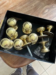 Vintage brass door knobs
