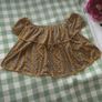 topshop off shoulder mustard patterned top size 8 Image 5