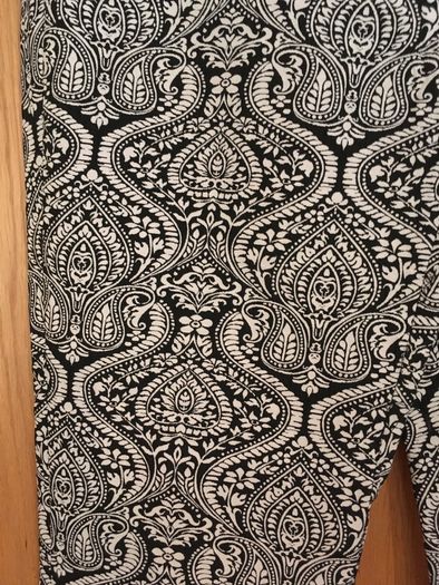 Soft Jacquard Trousers Black & White Damask 18