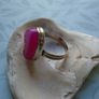 Druzy Agate  ring, Pink Agate ring, Gemstone ring, Jewellery Image 8