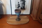 Wonderful Single Studio Art Pottery Goblet by Martin Branch Lyre Pottery, Cloncorban, Rossmore, Clonakilty, West Cork in a Fabulous Colourful Variegated Glaze. # Two