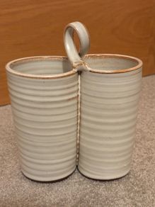 Handmade Double Ceramic Planter/ Vase/ Holder by Muckross House Killarney Pottery