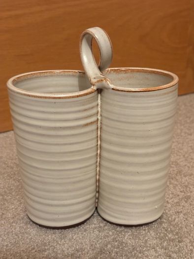 Handmade Double Ceramic Planter/ Vase/ Holder by Muckross House Killarney Pottery