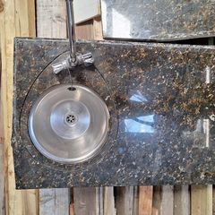 Granite worktop with sink