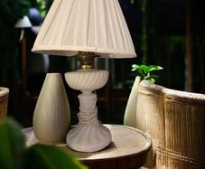 Vintage Milk Glass Table Lamp  Antique Kerosene Conversion