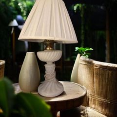 Vintage Milk Glass Table Lamp  Antique Kerosene Conversion