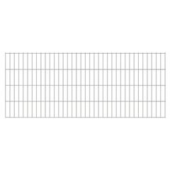 2D Garden Fence Panels 2.008x0.83 m 14 m (Total Length) Silver