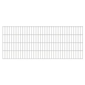 2D Garden Fence Panels 2.008x0.83 m 14 m (Total Length) Silver