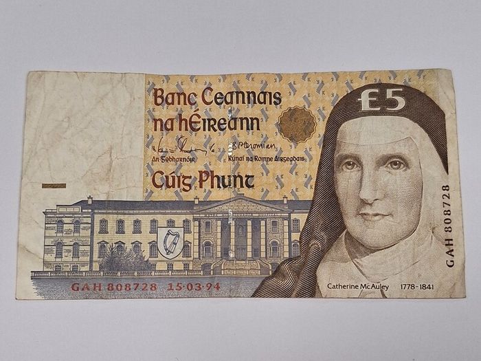 Irish Bank Notes - Bundle of Three 5 Punt Notes - Catherine McAuley