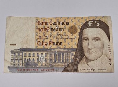 Irish Bank Notes - Bundle of Three 5 Punt Notes - Catherine McAuley