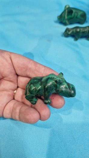 Genuine Malachite Carved Ani