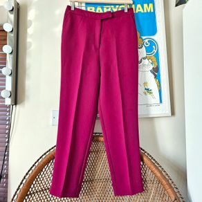 Topshop Boutique raspberry pink smart full length trousers. Size 12.