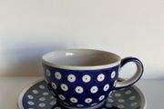 Vintage Polish ceramic cup and saucer