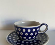 Vintage Polish ceramic cup and saucer
