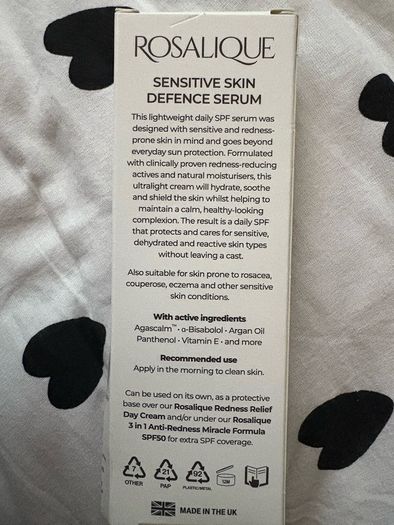 rosalique sensitive skin defence serum 60ml