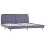 Bed Frame Light Grey Fabric 150x200 cm Image 2