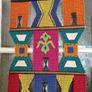 Large Vintage Boho Macrame Woven Textile Nepalese Wall Hanging with Bells Image 3