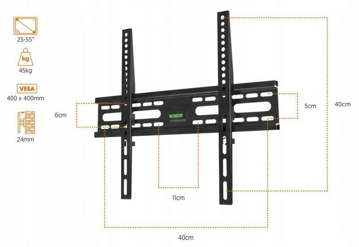 Tv Wall Mount Bracket Flat Slim 23" - 55"