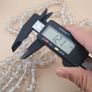 Vintage Clear White Dotted Glass Beads Strands 12-13mm Beads Length 22 inches Image 4