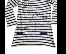 top Maison scotch size 3 nautical stripe top 12/14 navy & cream