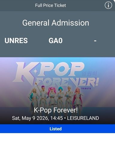 K Pop Forever tickets (Galway)