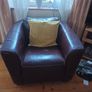 3 Seater Leather Sofa and Armchair Image 2