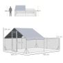 Walk-In Chicken Run, Hen House, with Roof, for Ducks, Chickens, Rabbits Image 2