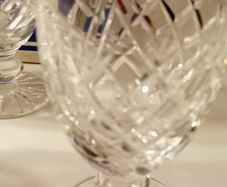 Five Vintage Waterford Crystal Claret Glasses