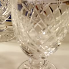 Five Vintage Waterford Crystal Claret Glasses