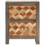 Bedside Cabinet Grey 40x30x50 cm Solid Mango Wood Image 3