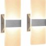 2 Pack Modern Wall Lights Indoor 12W Acrylic Perfect for Living Room, Bedroom, Corridor, Stairs (MULTIPLE COLOURS) Image 2