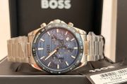 BOSS Strike 41mm Blue Chronograph Dial Steel Bracelet Watch  1514240