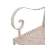 Garden Bench 115 cm Steel Vintage White Image 3
