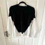 Topshop Black & White Colour Blocke Sweater UK12 Image 2