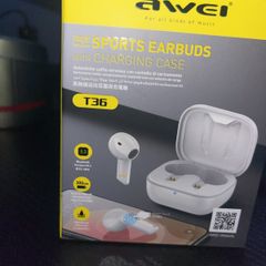brand new sports earbuds(with charging case) awei T36