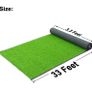 Artificial Grass Turf Astro Turf 3.3x33ft Grass Carpet Roll Indoor & Outdoor Faux Grass Carpet Rug Fire Resistant Realistic Synthetic Grass Turf Lawn Mat for Pet Patio Garden Balcony Wedding (FREE POSTAGE) Image 2