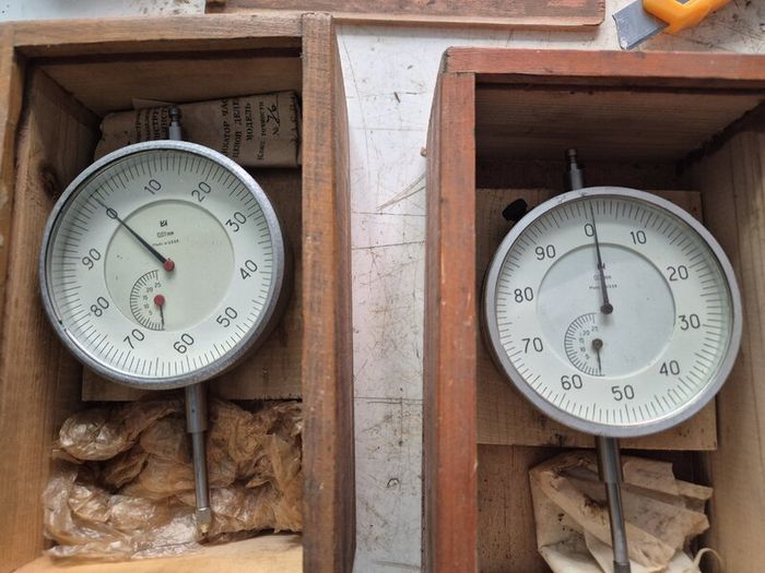 NEW USSR dial indicator 0-25mm 0.01mm in Wooden Box