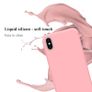 Liquid Silicone Case For iPhone XS Max Luxury Thin ShockProof Soft Phone Cover Chalk Pink - FHT10IPXSMLK Image 4