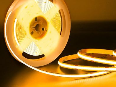 Cob Led Strip Lights 5m Dimmable 24v Led Strip Kit With Rf Remote And ...