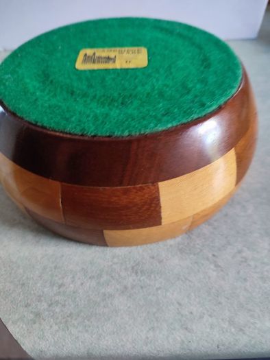 Rare find  CAMBRIDGE WARE Fruit Bowl Retro Mid Century 'The GRANTCHESTER' Patchwork Effect Wooden Bowl 1960s Home Decor Handmade Wooden Bowl Has Label