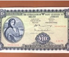 Irish Ten Pound Lavery Note