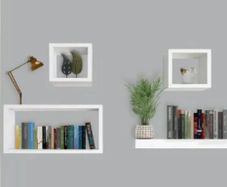 NEW 4 Floating Cube Shelves