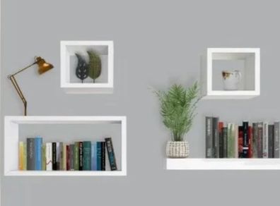 NEW 4 Floating Cube Shelves