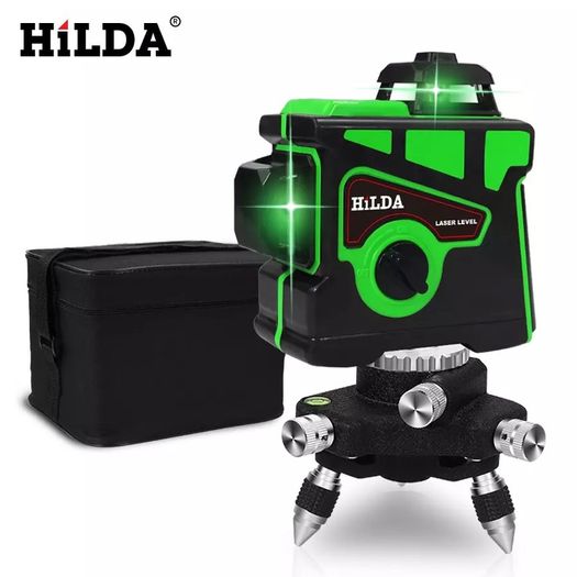 Laser Level 12 Lines 3D Level Self-Leveling 360 Horizontal And Vertical Cross Super Powerful Green Laser Level