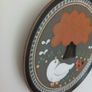 Vintage KMK Kupfermuhle Ceramic Wall Plate - Mid-Century West German Art Pottery - Bird & Tree Folk Art Decor Image 5