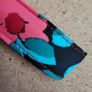 Hamdmade wrist belt keyring, fabric keychain, black and red flowers New Image 2