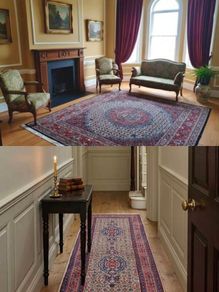 Fabulous Persian Moud Square rug and matching runner rug Carpet