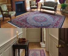 Fabulous Persian Moud Square rug and matching runner rug Carpet