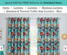 Very cute vehicle themed curtains FULL SET. Perfect condition.