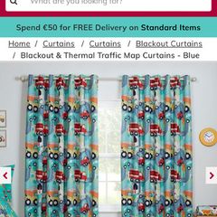 Very cute vehicle themed curtains FULL SET. Perfect condition.